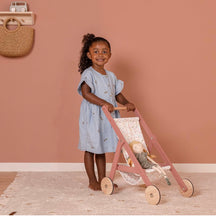 Load image into Gallery viewer, Little Dutch wooden doll stroller