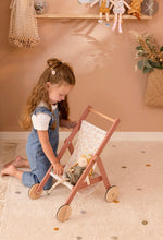 Load image into Gallery viewer, Little Dutch wooden doll stroller
